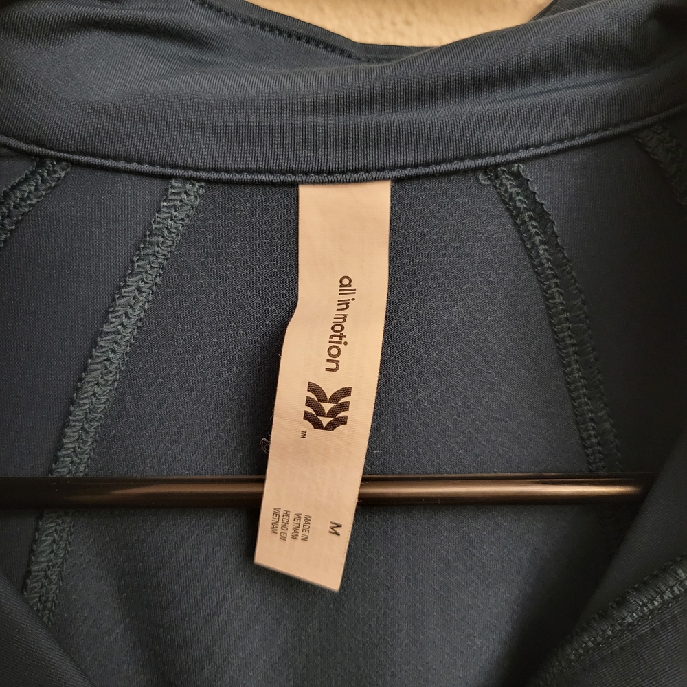 NWOT All in Motion 1/4 Zip Pullover, Teal, Size Med - Picture 3 of 5